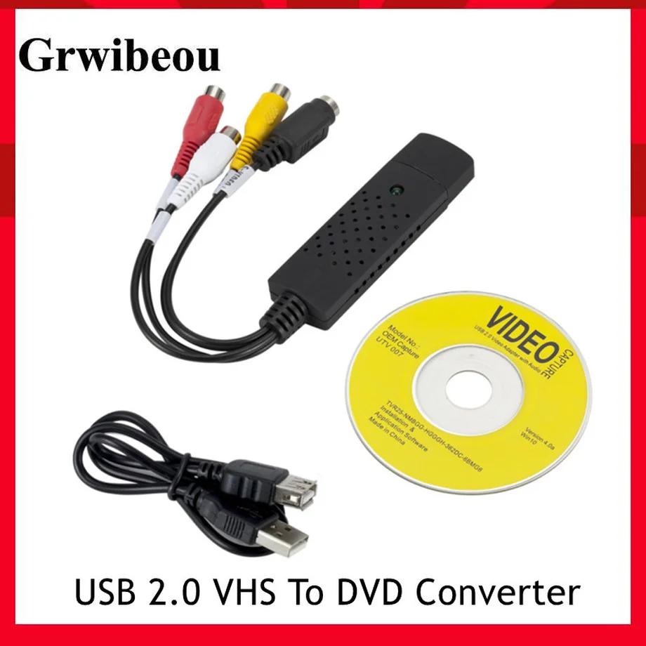 USB 2.0 VHS-DVD ȯ, Ƴα -    ȯ, DVD VHS ڵ ĸó ī ǰ PC 